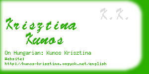 krisztina kunos business card